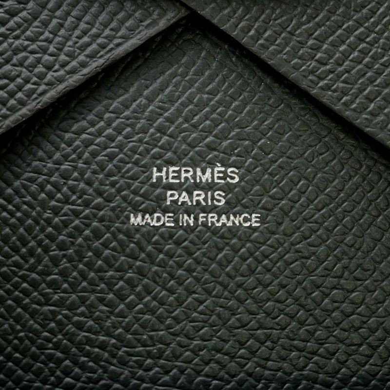 エルメス コインケース カルヴィ デュオ ヴェールマングローブ/シルバー金具 エプソン K刻印 財布