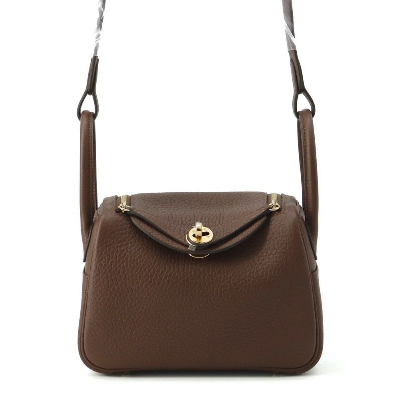 エルメス リンディ ミニ テール/ゴールド金具 トリヨンクレマンス K刻印 2wayショルダー