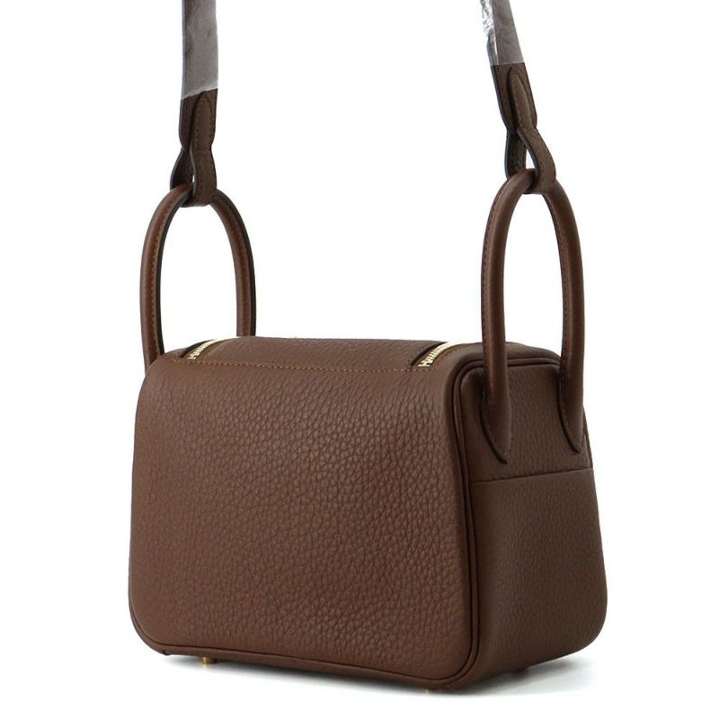 エルメス リンディ ミニ テール/ゴールド金具 トリヨンクレマンス K刻印 2wayショルダー