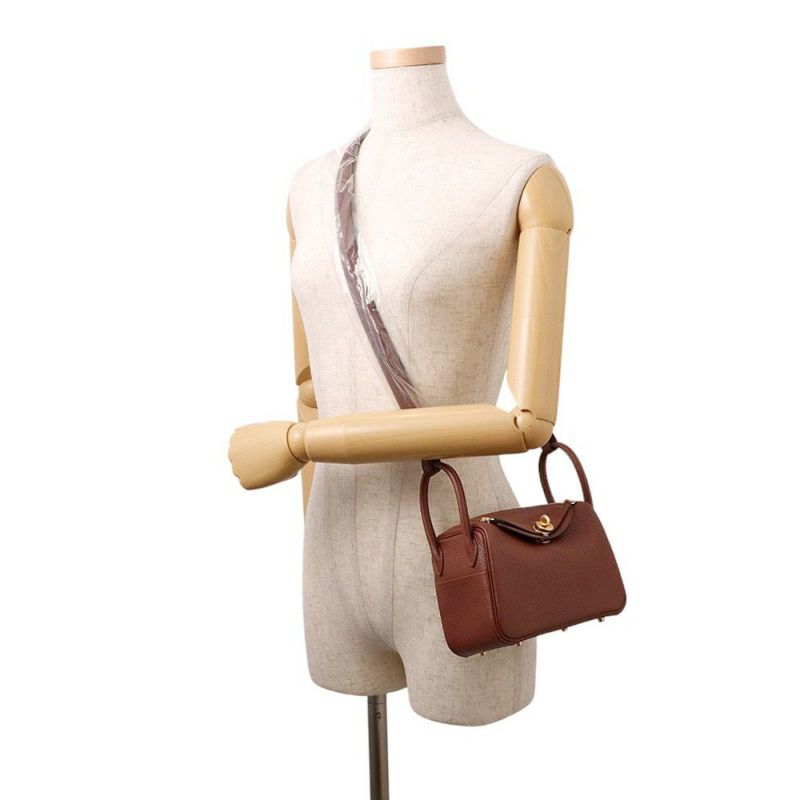 エルメス リンディ ミニ テール/ゴールド金具 トリヨンクレマンス K刻印 2wayショルダー