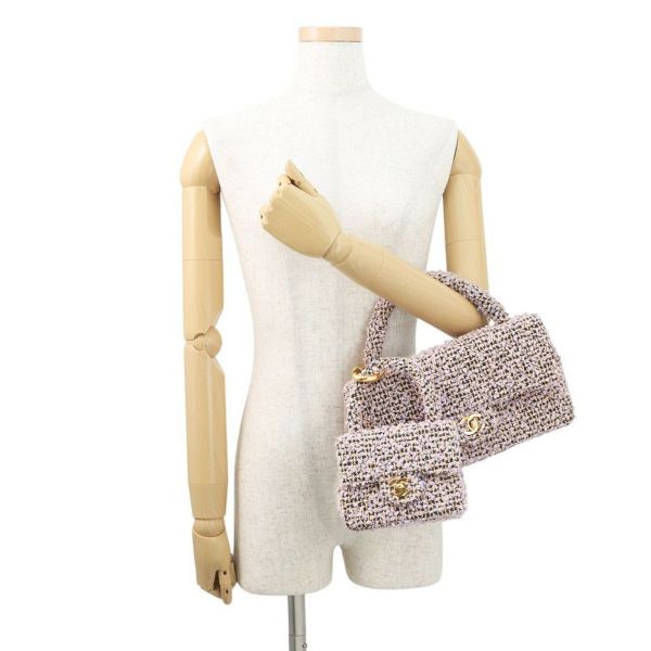 シャネル ハンドバッグ 親子バッグ ココマーク ツイード CHANEL バッグ