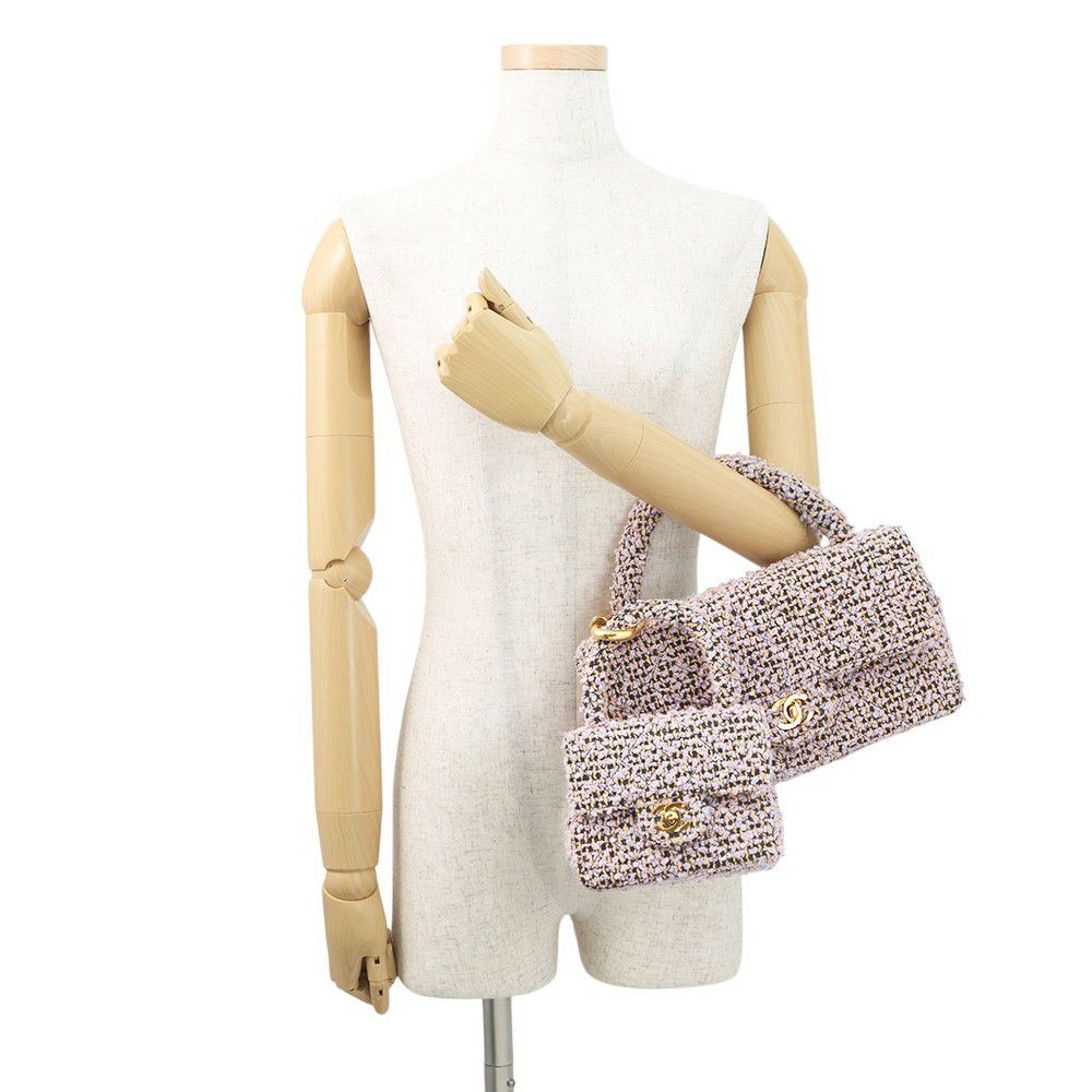 シャネル ハンドバッグ 親子バッグ ココマーク ツイード CHANEL バッグ