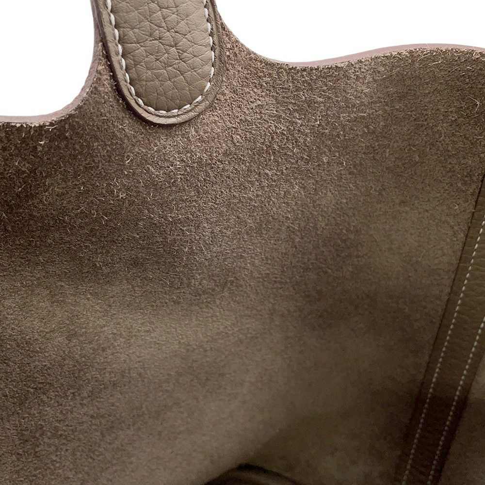 エルメス ハンドバッグ ピコタンロックMM エトゥープ/ゴールド金具 トリヨンクレマンス W刻印