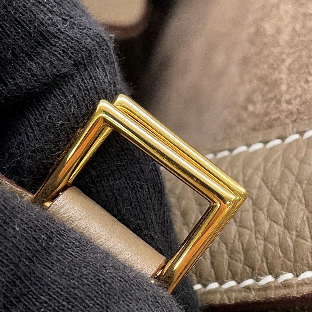 エルメス ハンドバッグ ピコタンロックMM エトゥープ/ゴールド金具 トリヨンクレマンス W刻印
