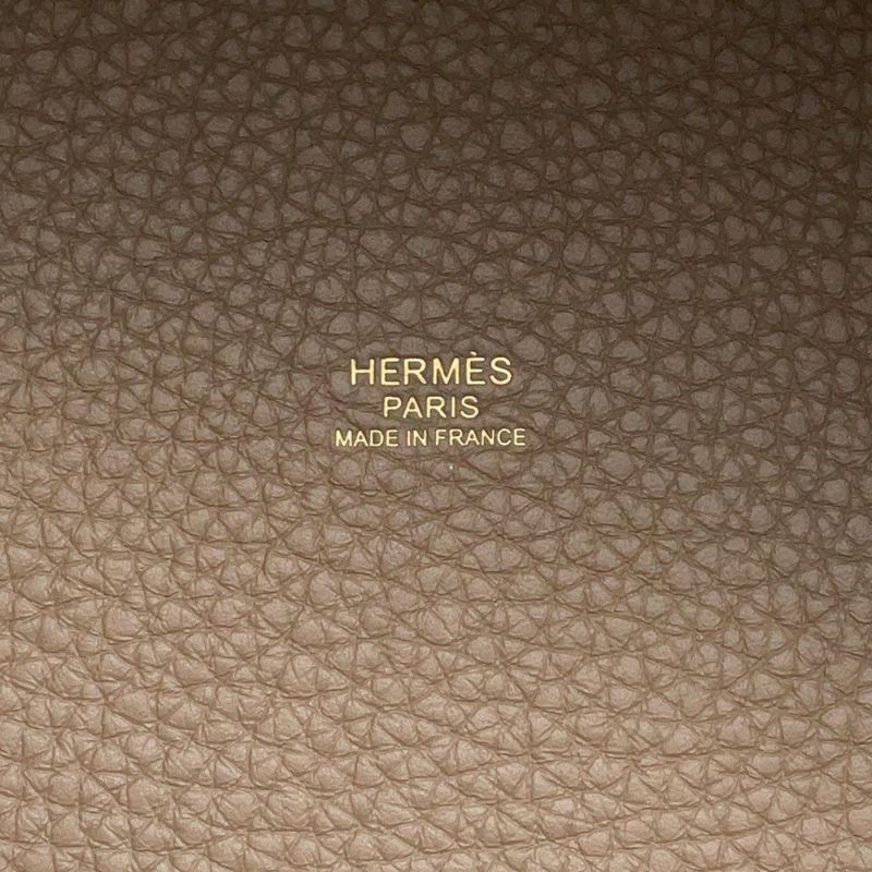 エルメス ハンドバッグ ピコタンロックMM エトゥープ/ゴールド金具 トリヨンクレマンス W刻印