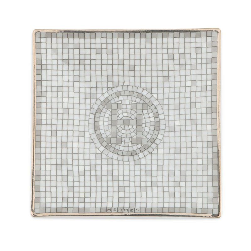 エルメス プレート ポーセリン モザイク 24 ヴァンキャトル プチカレ HERMES 食器 皿 トレー 陶器