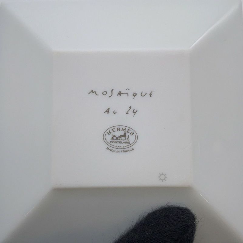 エルメス プレート ポーセリン モザイク 24 ヴァンキャトル プチカレ HERMES 食器 皿 トレー 陶器