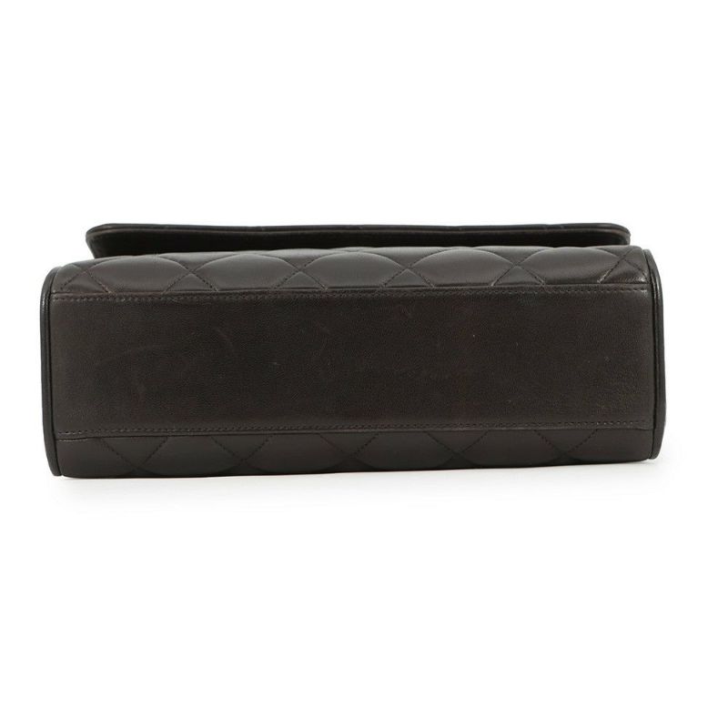 シャネル ショルダーバッグ ココマーク マトラッセ ラムスキン CHANEL ワンショルダー 黒