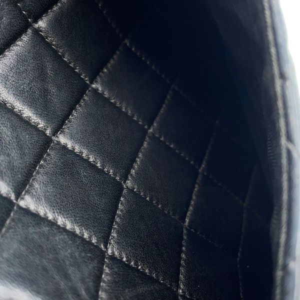 シャネル ハンドバッグ ココマーク ラムスキン CHANEL 黒