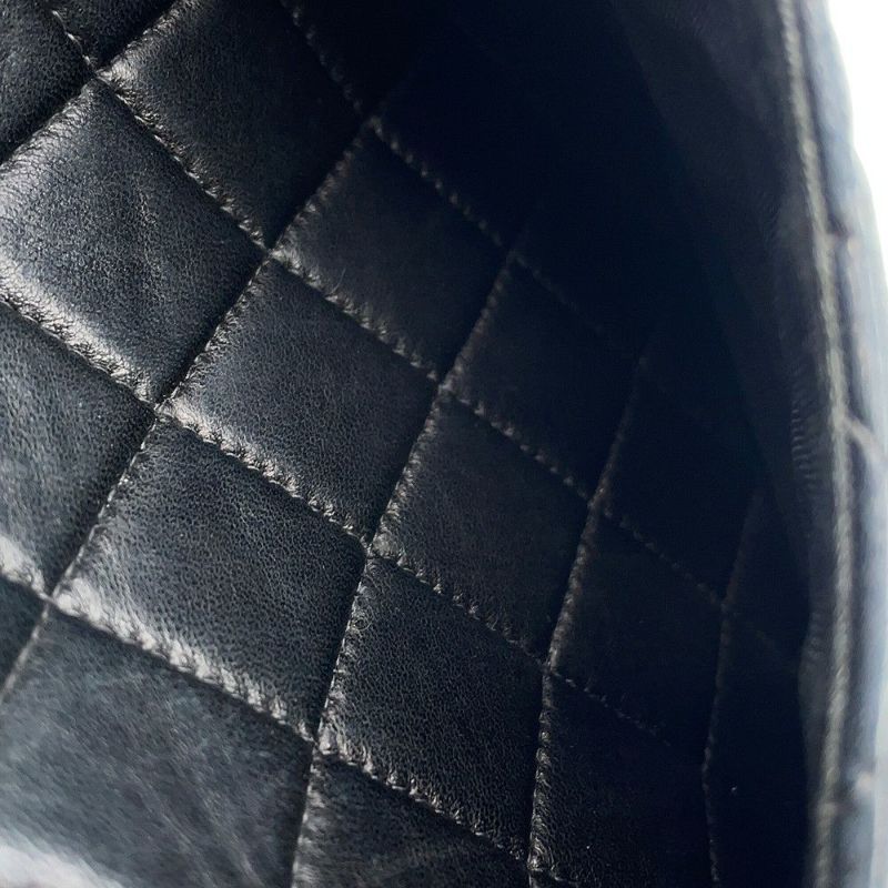 シャネル ハンドバッグ ココマーク ラムスキン CHANEL 黒