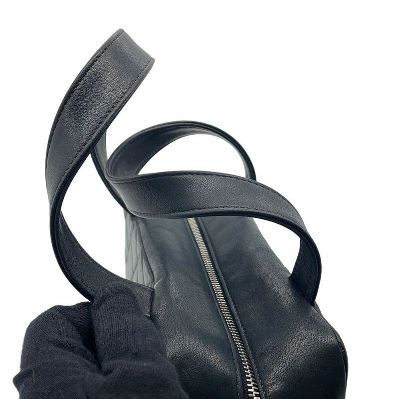 シャネル ハンドバッグ ココマーク ラムスキン CHANEL 黒