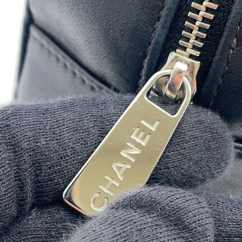 シャネル ハンドバッグ ココマーク ラムスキン CHANEL 黒