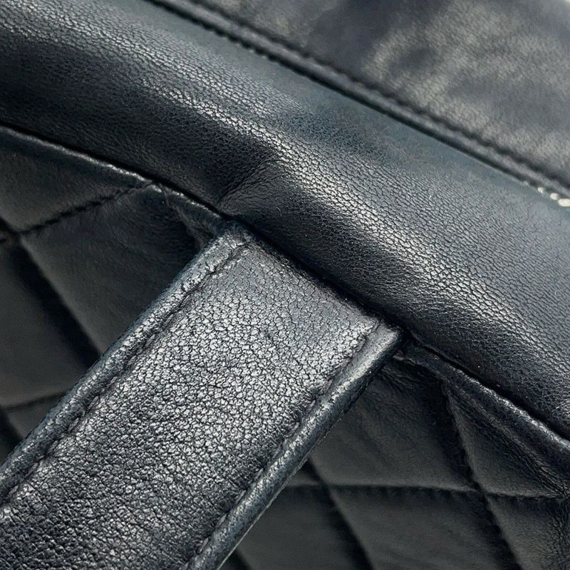 シャネル ハンドバッグ ココマーク ラムスキン CHANEL 黒