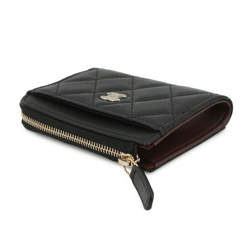 シャネル コインケース マトラッセ ココマーク ソフトキャビアスキン AP4893 CHANEL 財布 黒