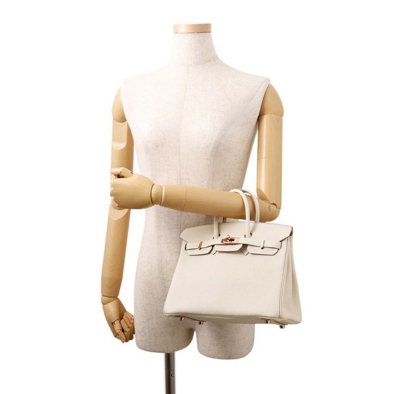 エルメス バーキン25 クレ/ピンクゴールド金具 トゴ Y刻印 HERMES Birkin ハンドバッグ