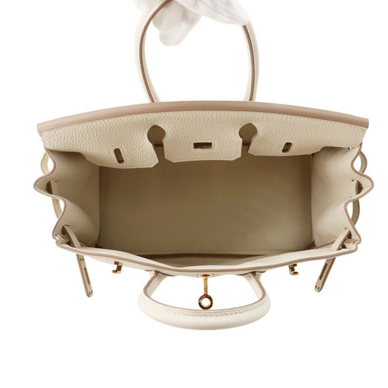 エルメス バーキン25 クレ/ピンクゴールド金具 トゴ Y刻印 HERMES Birkin ハンドバッグ