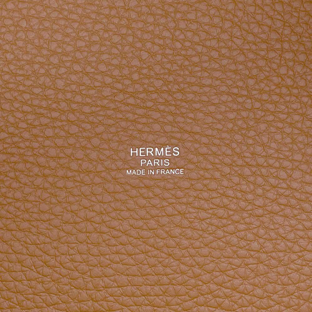 エルメス ハンドバッグ ピコタンロックMM ゴールド/シルバー金具 トリヨンクレマンス W刻印