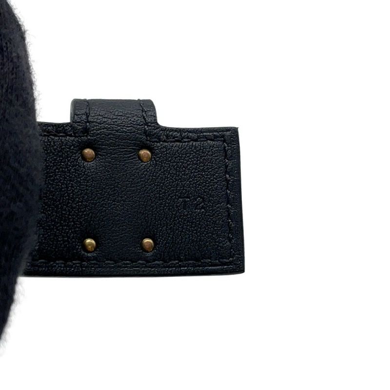 エルメス ブレスレット ケリーツイスト PM ブラック/ゴールド金具 スイフト B刻印 サイズT2 黒 ソルド品