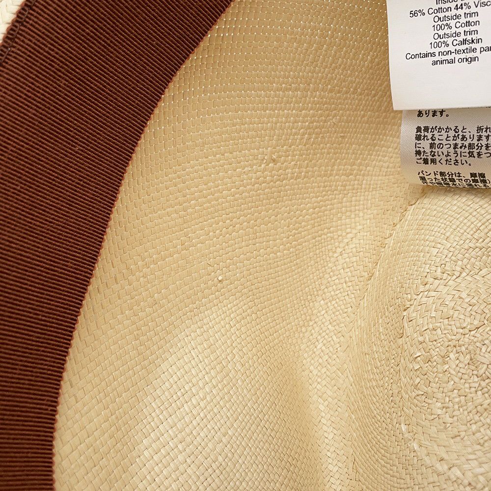 エルメス ハット リオ H カット ハット 藁 サイズ59 HERMES 帽子 メンズ