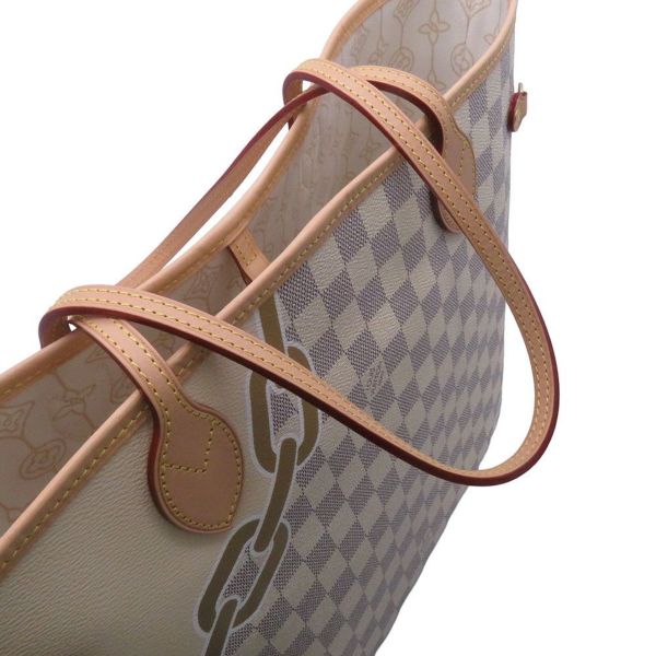 ルイヴィトン トートバッグ ダミエ・アズール/ロープ＆チェーン ノーティカル ネヴァーフル MM N40471 ヴィトン バッグ