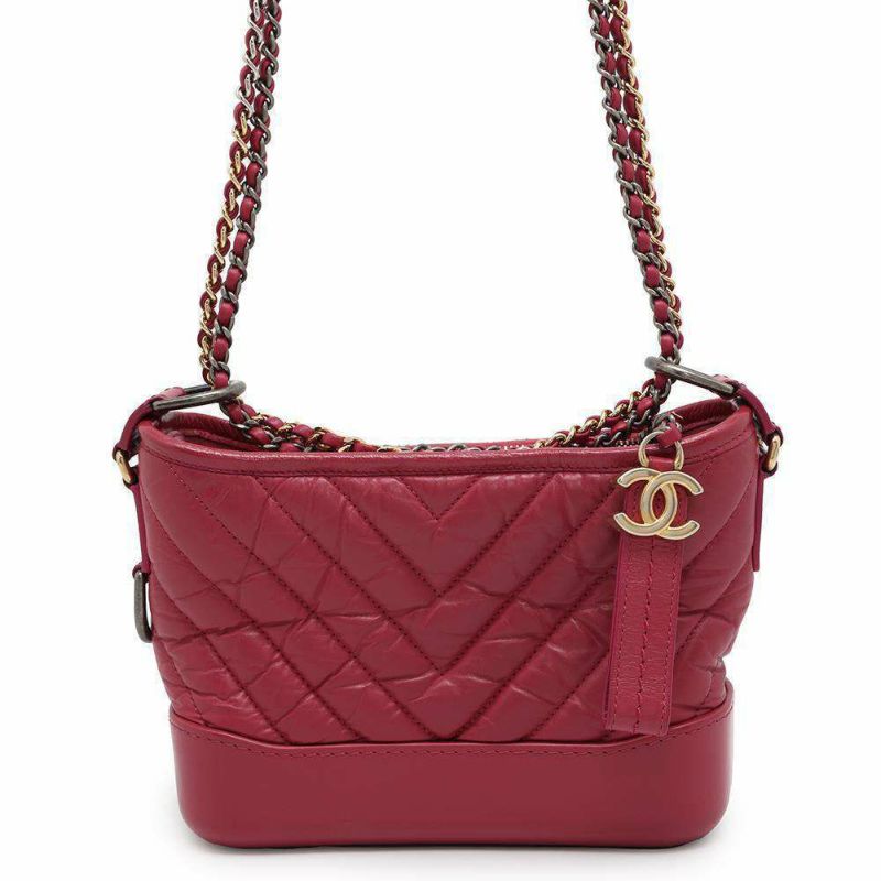 シャネル チェーンショルダーバッグ シェブロン ココマーク ガブリエル ドゥ シャネル スモール ホーボーバッグ A91810 Vステッチ