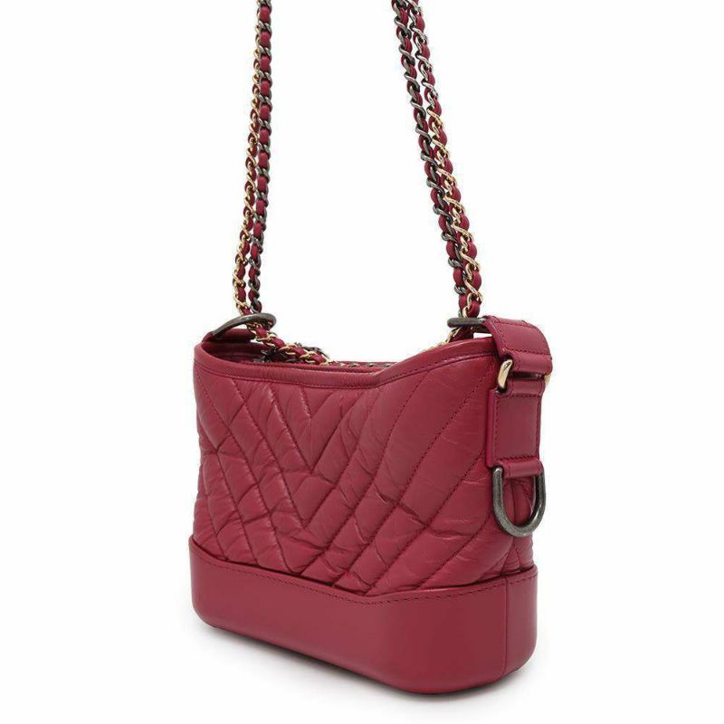 シャネル チェーンショルダーバッグ シェブロン ココマーク ガブリエル ドゥ シャネル スモール ホーボーバッグ A91810 Vステッチ