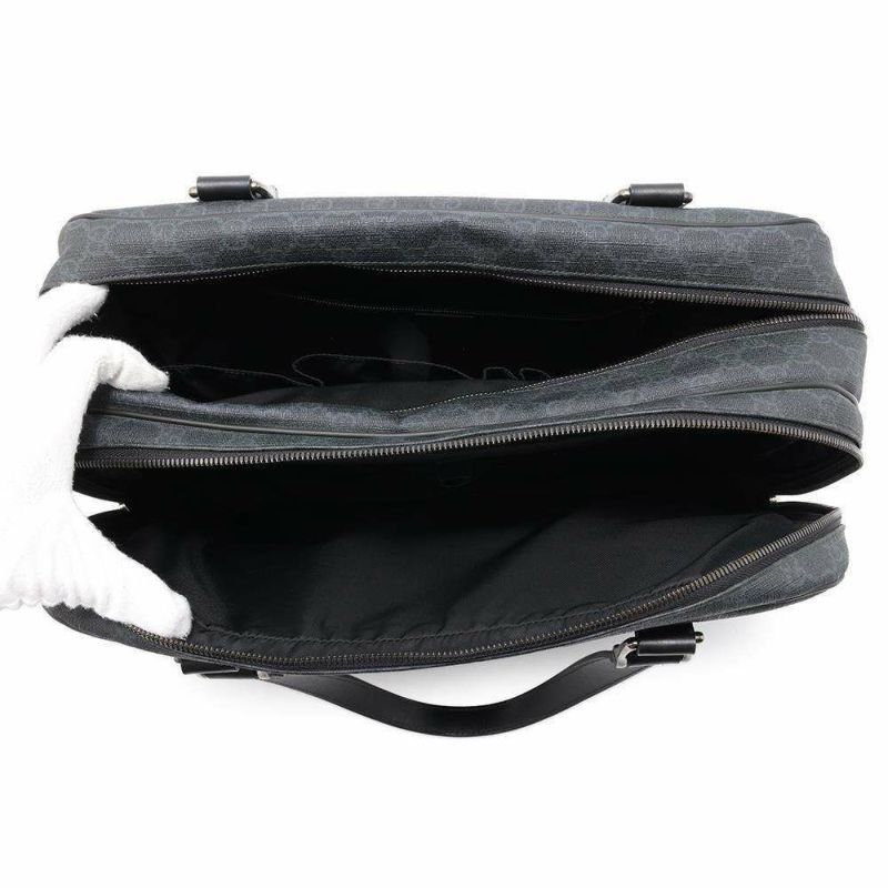 グッチ ビジネスバッグ GGスプリーム ブリーフケース PVC/レザー 322074 GUCCI ハンドバッグ 黒 キャリーオンバッグ