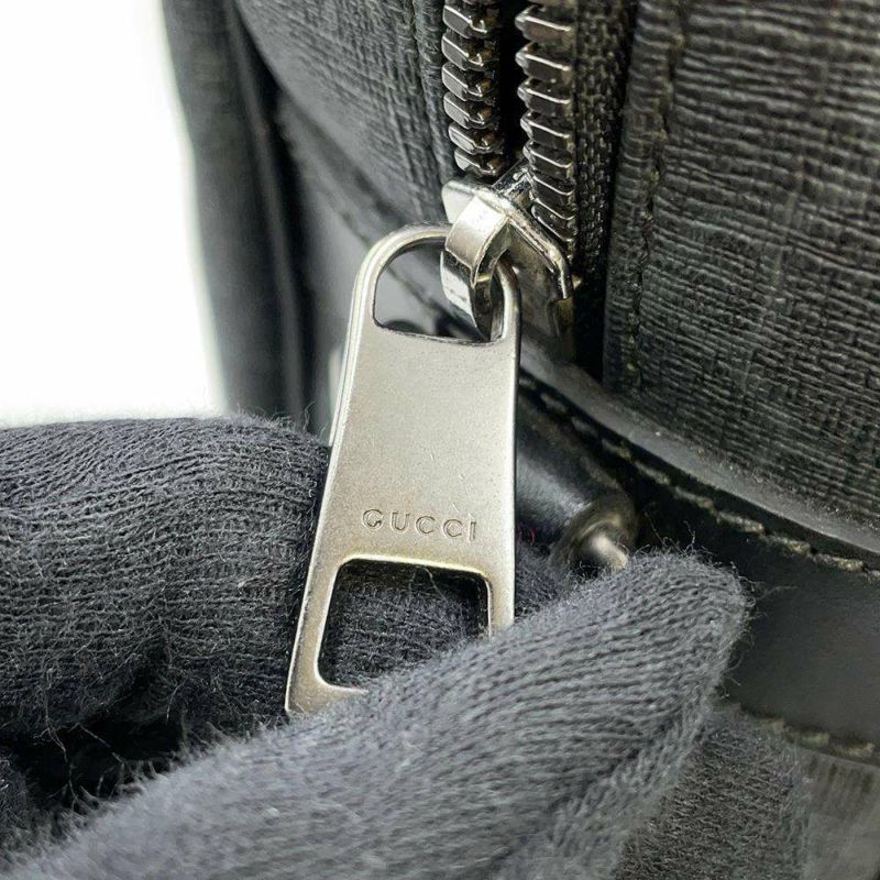 グッチ ビジネスバッグ GGスプリーム ブリーフケース PVC/レザー 322074 GUCCI ハンドバッグ 黒 キャリーオンバッグ
