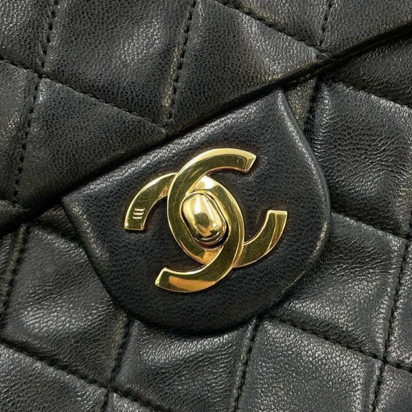 シャネル チェーンショルダーバッグ ミニ マトラッセ ココマーク シングルチェーン ラムスキン A01115 CHANEL 黒