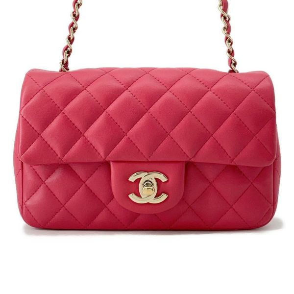 シャネル チェーンショルダーバッグ ミニ マトラッセ 20 ココマーク ラムスキン A69900 CHANEL