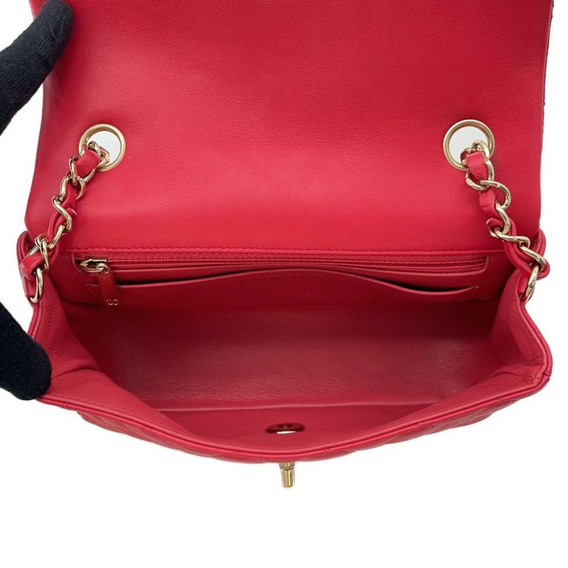 シャネル チェーンショルダーバッグ ミニ マトラッセ 20 ココマーク ラムスキン A69900 CHANEL