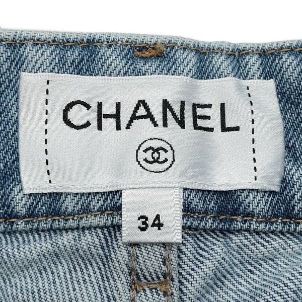 シャネル パンツ リボン デニム レディースサイズ34 P80580 CHANEL ボトムス