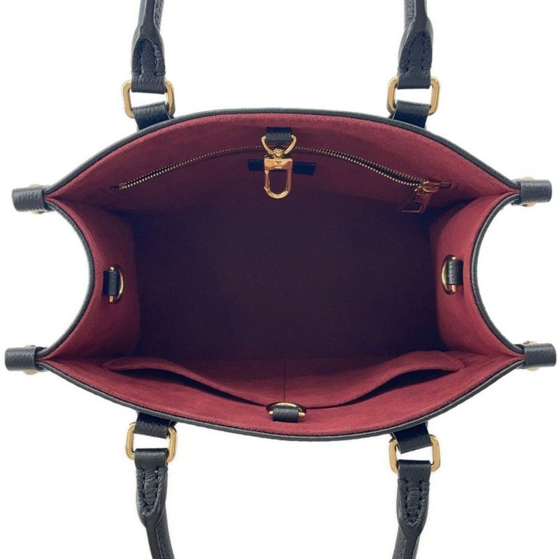 ルイヴィトン トートバッグ モノグラム・アンプラント オンザゴーPM M45659 2wayショルダーバッグ 黒 ブラック