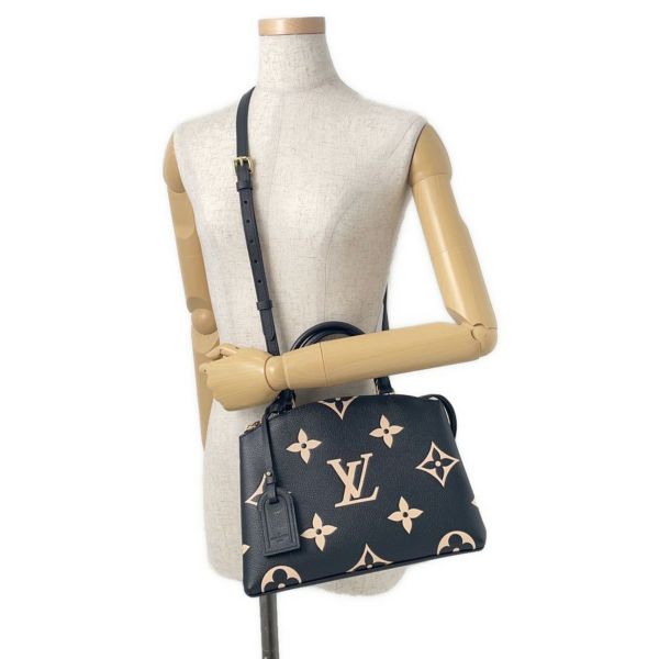 ルイヴィトン ハンドバッグ バイカラー モノグラム・アンプラント プティ・パレPM M58913 黒 ブラック 2way