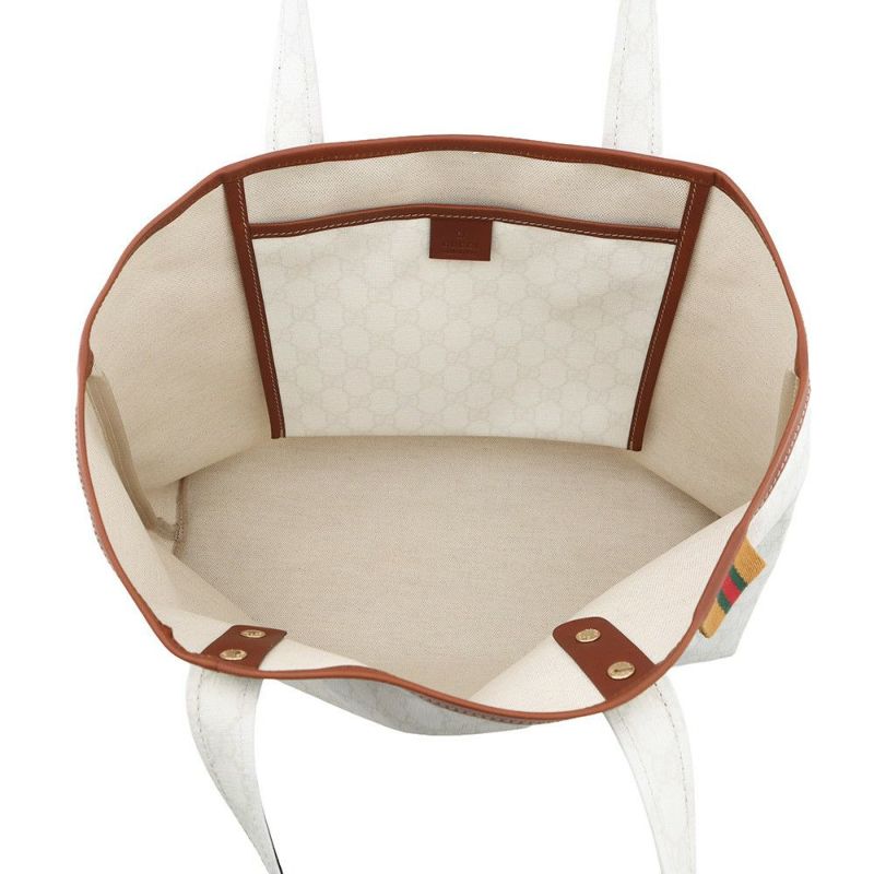 グッチ トートバッグ シェリーライン GGスプリーム 211134 GUCCI バッグ ウェブ 白