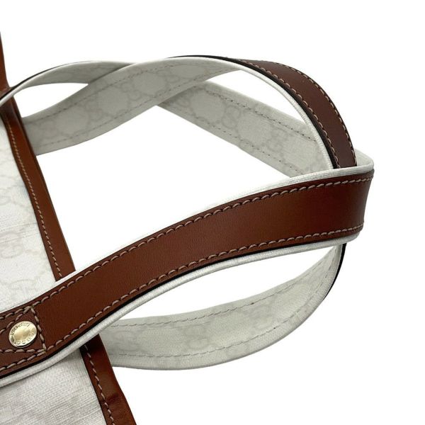 グッチ トートバッグ シェリーライン GGスプリーム 211134 GUCCI バッグ ウェブ 白