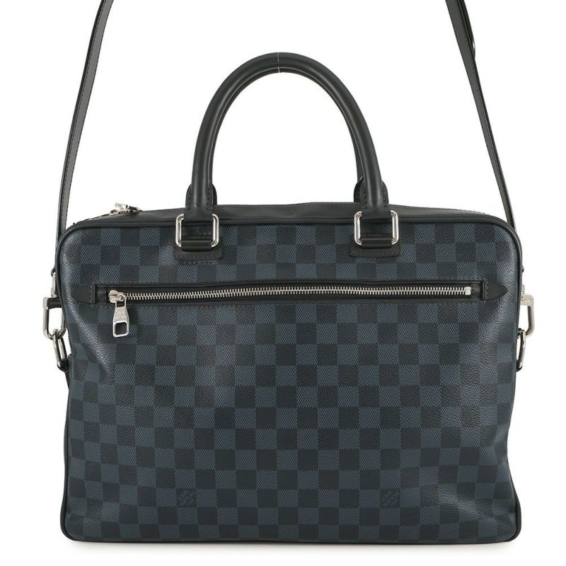 ルイヴィトン ビジネスバッグ ダミエ・コバルト ポルトドキュマン・ビジネス N41347 ヴィトン バッグ 2way ショルダー 黒 ブラック
