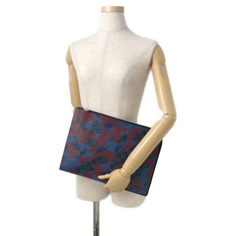 ルイヴィトン クラッチバッグ ダミエ・コバルト ポシェット・ジュール GM N63292 迷彩 カモフラージュ ブラック 黒