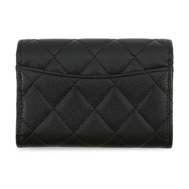 シャネル コインケース マトラッセ クラシック フラップ ココマーク キャビアスキン AP4096 CHANEL 財布 黒