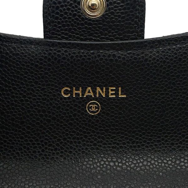 シャネル コインケース マトラッセ クラシック フラップ ココマーク キャビアスキン AP4096 CHANEL 財布 黒