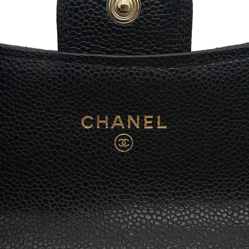 シャネル コインケース マトラッセ クラシック フラップ ココマーク キャビアスキン AP4096 CHANEL 財布 黒