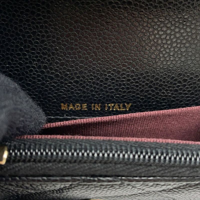 シャネル コインケース マトラッセ クラシック フラップ ココマーク キャビアスキン AP4096 CHANEL 財布 黒