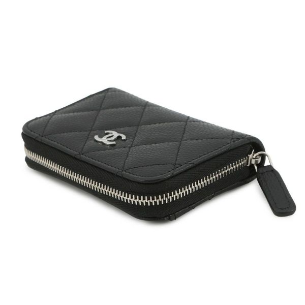 シャネル コインケース マトラッセ ココマーク キャビアスキン AP0216 CHANEL 財布 黒