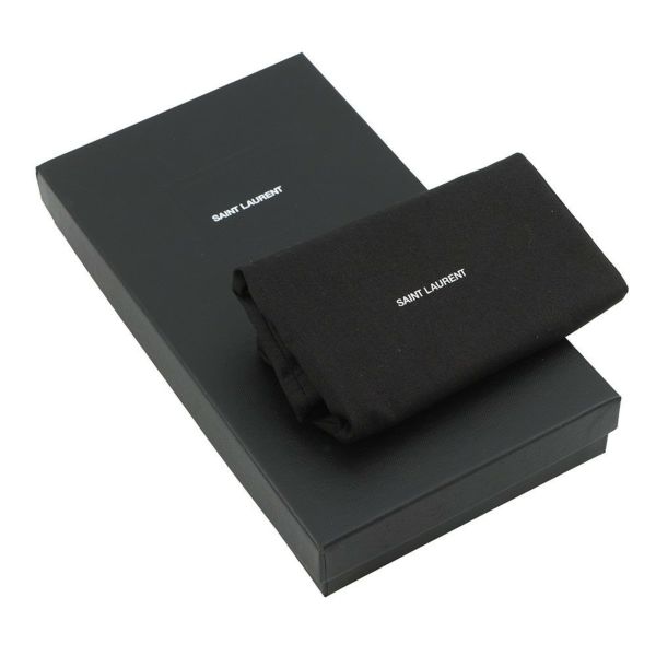 イヴサンローラン 長財布 YSL カサンドラ ラウンドファスナー クロコ型押しレザー 617415 SAINT LAURENT PARIS 黒
