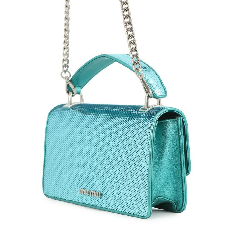 ミュウミュウ ハンドバッグ スパンコール レザー 5BD115 MIUMIU 2way