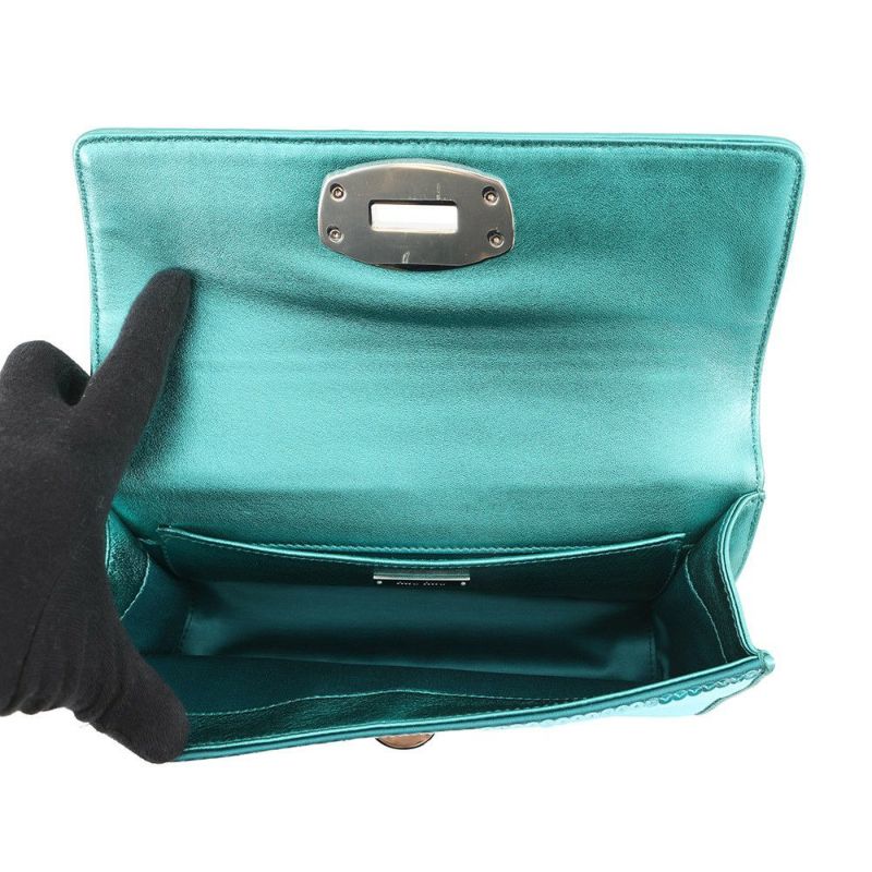 ミュウミュウ ハンドバッグ スパンコール レザー 5BD115 MIUMIU 2way