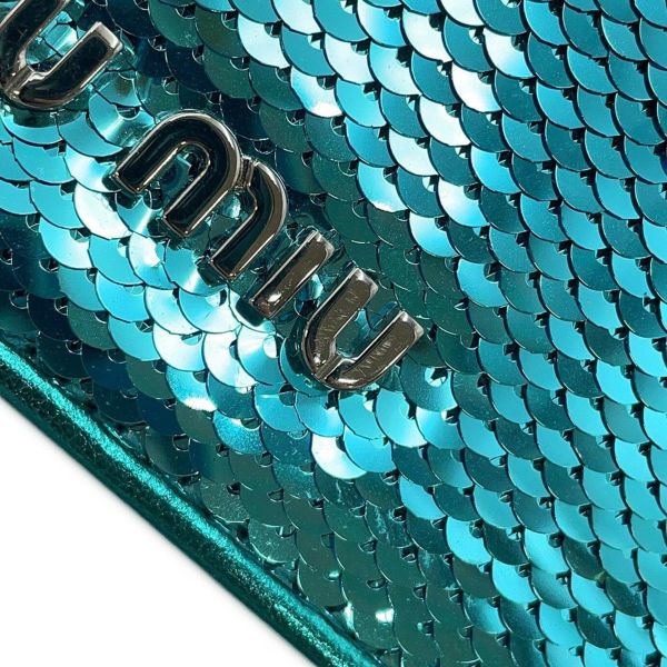 ミュウミュウ ハンドバッグ スパンコール レザー 5BD115 MIUMIU 2way