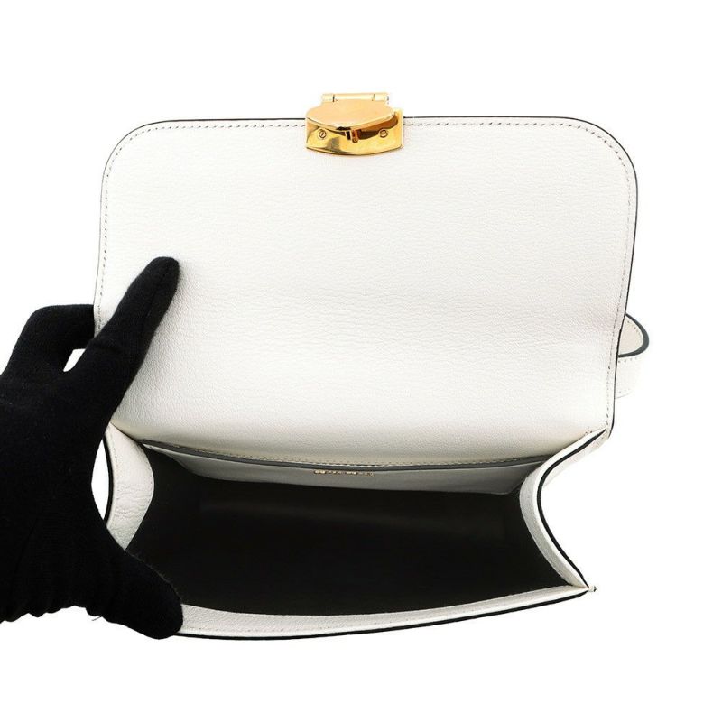 ミュウミュウ ショルダーバッグ マドラス レザー 5BD230 MIUMIU 白 2way