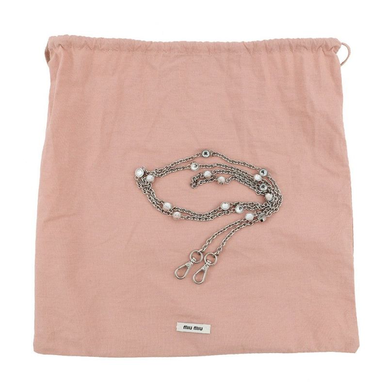 ミュウミュウ チェーンショルダーバッグ マテラッセ クリスタル レザー 5BP044 MIUMIU