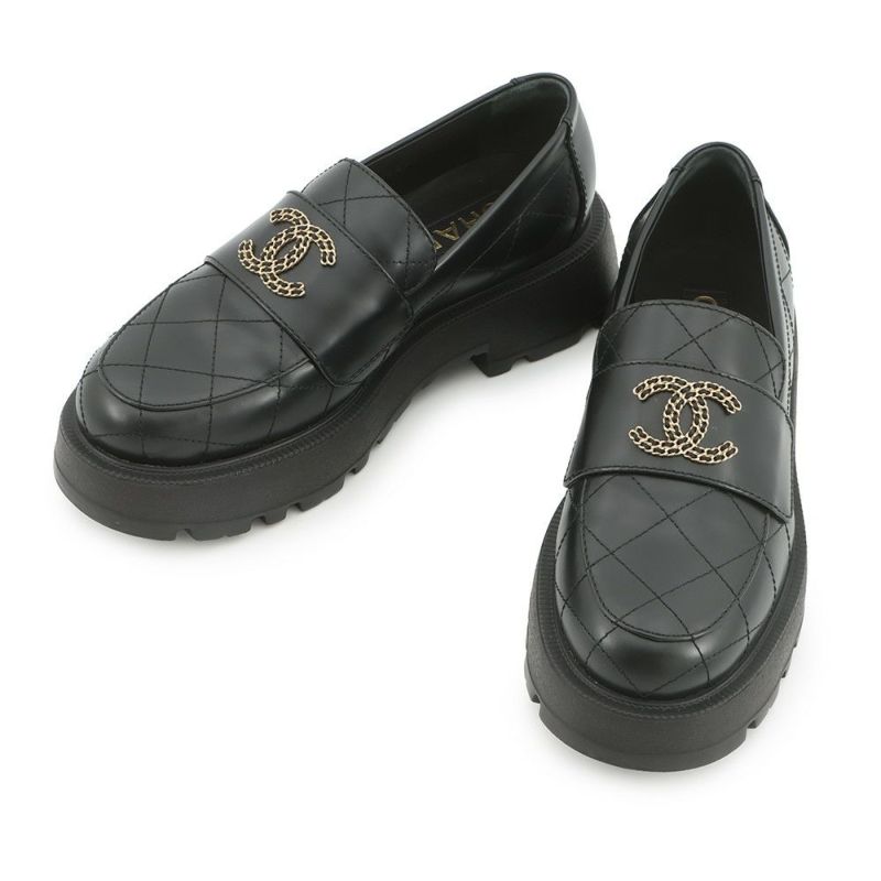 シャネル ローファー ココマーク カーフスキン レディースサイズ37 G45921 CHANEL 靴 黒 25/26年秋冬コレクション